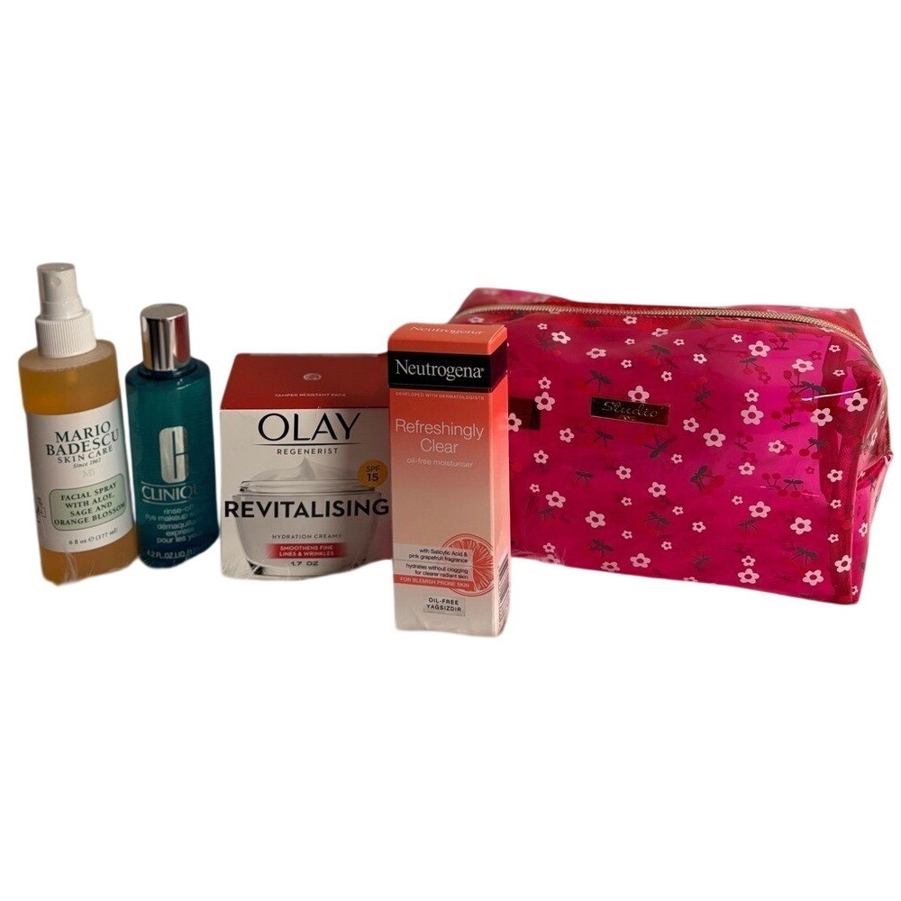 Skincare Bundle Olay Neutrogena Mario‎ Badescu Clinique with Studio NYC Bag